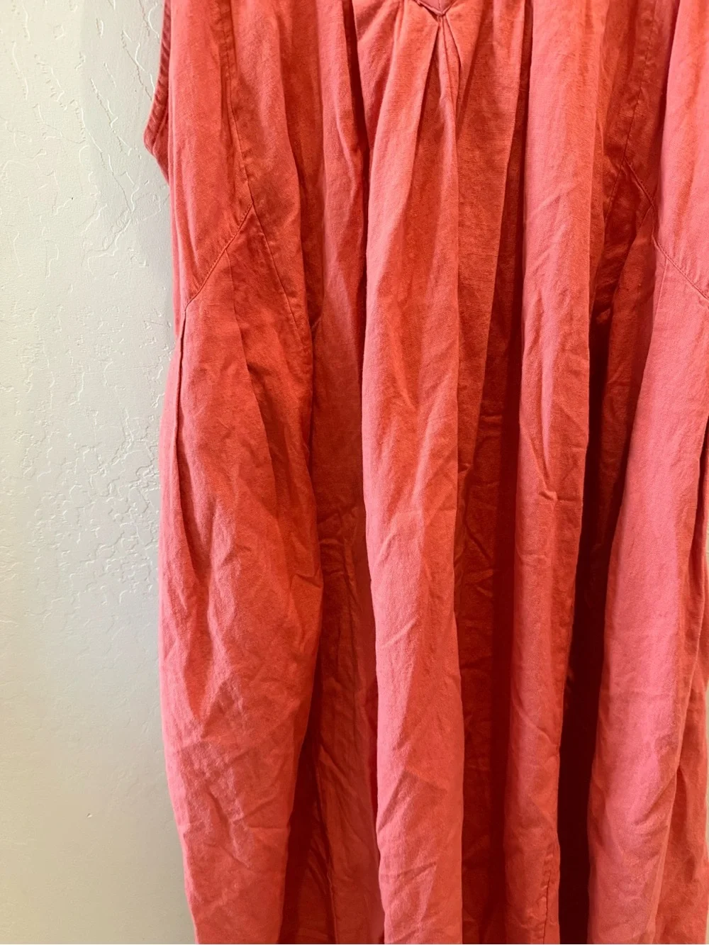 Free People Coral V-Neck Ruffle Sleeve Midi Dress